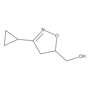 (3-Cyclopropyl-4,5-dihydro-1,2-oxazol-5-yl)methanol结构式