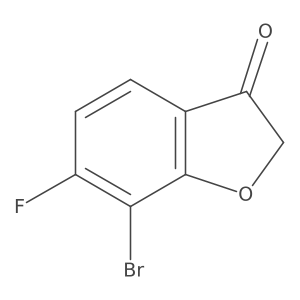 7-Bromo-6-fluorobenzofuran-3-one Structure
