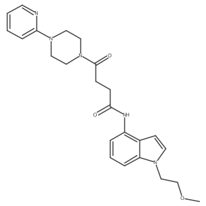 N-[1-(2-methoxyethyl)-1H-indol-4-yl]-4-oxo-4-[4-(2-pyridyl)piperazino]butanamide Structure