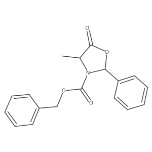 (2R,4S)-Benzyl 4-methyl-5-oxo-2-phenyloxazolidine-3-carboxylate Structure
