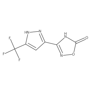3-[5-(trifluoromethyl)-1H-pyrazol-3-yl]-4H-1,2,4-oxadiazol-5-one结构式