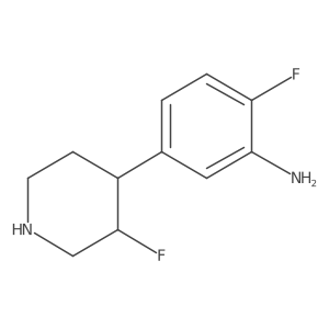 2-Fluoro-5-(3-fluoropiperidin-4-yl)aniline Structure