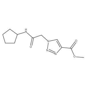 methyl 1-[(cyclopentylcarbamoyl)methyl]-1H-1,2,3-triazole-4-carboxylate结构式