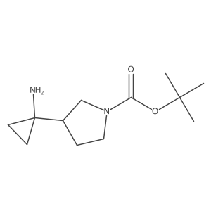 Tert-butyl 3-(1-aminocyclopropyl)pyrrolidine-1-carboxylate Structure