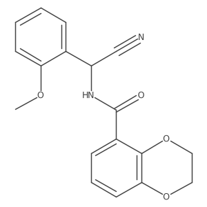 N-[cyano(2-methoxyphenyl)methyl]-2,3-dihydro-1,4-benzodioxine-5-carboxamide结构式