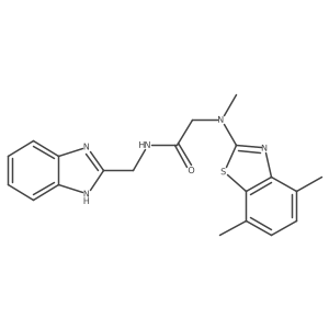 N-((1H-benzo[d]imidazol-2-yl)methyl)-2-((4,7-dimethylbenzo[d]thiazol-2-yl)(methyl)amino)acetamide Structure