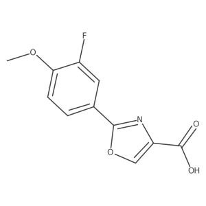 2-(3-Fluoro-4-methoxyphenyl)-1,3-oxazole-4-carboxylic acid结构式