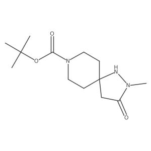 Tert-butyl 2-methyl-3-oxo-1,2,8-triazaspiro[4.5]decane-8-carboxylate结构式