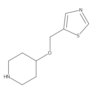 5-((Piperidin-4-yloxy)methyl)thiazole Structure