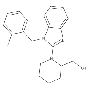 (1-(1-(2-fluorobenzyl)-1H-benzo[d]imidazol-2-yl)piperidin-2-yl)methanol结构式