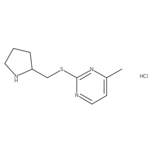 4-Methyl-2-((pyrrolidin-2-ylmethyl)thio)pyrimidine hydrochloride Structure