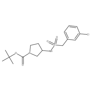 (R)-tert-butyl 3-((3-chlorophenyl)methylsulfonamido)pyrrolidine-1-carboxylate结构式