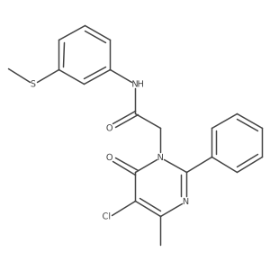 2-(5-chloro-4-methyl-6-oxo-2-phenylpyrimidin-1(6H)-yl)-N-(3-(methylthio)phenyl)acetamide Structure