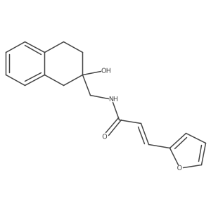 (E)-3-(furan-2-yl)-N-((2-hydroxy-1,2,3,4-tetrahydronaphthalen-2-yl)methyl)acrylamide结构式