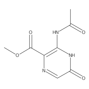 3-Acetylamino-5-oxo-4,5-dihydro-pyrazine-2-carboxylic acid methyl ester结构式