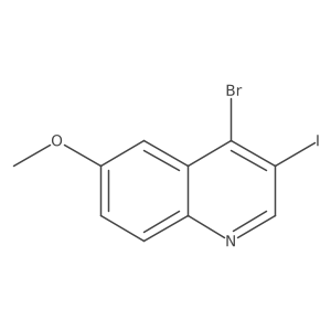 4-Bromo-3-iodo-6-methoxyquinoline结构式