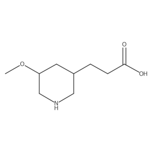 3-(5-Methoxypiperidin-3-yl)propanoic acid结构式