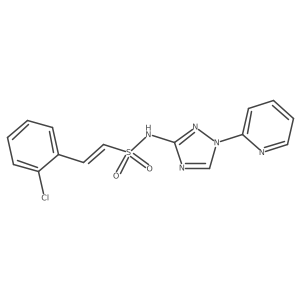 2-(2-chlorophenyl)-N-[1-(pyridin-2-yl)-1H-1,2,4-triazol-3-yl]ethene-1-sulfonamide结构式