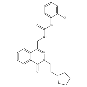 1-(2-Chlorophenyl)-3-((4-oxo-3-(2-(pyrrolidin-1-yl)ethyl)-3,4-dihydrophthalazin-1-yl)methyl)urea Structure