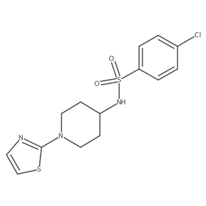 4-chloro-N-(1-(thiazol-2-yl)piperidin-4-yl)benzenesulfonamide Structure