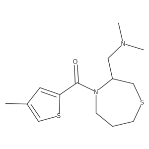 (3-((Dimethylamino)methyl)-1,4-thiazepan-4-yl)(4-methylthiophen-2-yl)methanone Structure