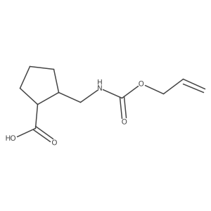 2-({[(Prop-2-en-1-yloxy)carbonyl]amino}methyl)cyclopentane-1-carboxylic acid Structure
