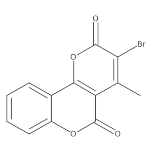 3-Bromo-4-methyl-2H,5H-pyrano[3,2-c][1]benzopyran-2,5-dione结构式