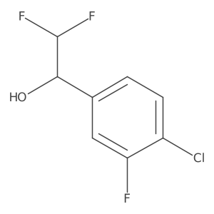 1-(4-Chloro-3-fluorophenyl)-2,2-difluoroethan-1-ol结构式