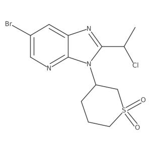 3-(6-Bromo-2-(1-chloroethyl)-3H-imidazo[4,5-b]pyridin-3-yl)tetrahydro-2H-thiopyran 1,1-dioxide结构式