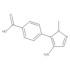 4-(4-amino-1-methyl-1H-pyrazol-5-yl)benzoic acid Structure