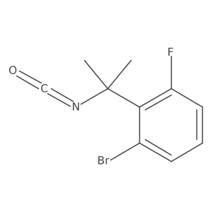 1-Bromo-3-fluoro-2-(2-isocyanatopropan-2-yl)benzene结构式