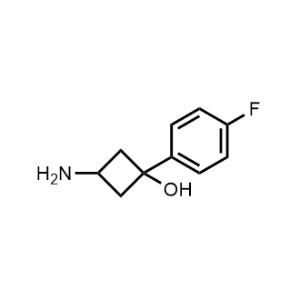 3-Amino-1-(4-fluorophenyl)cyclobutan-1-ol Structure