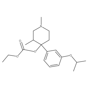 Ethyl ((3S)-4-(3-isopropoxyphenyl)-1,3-dimethylpiperidin-4-YL) carbonate结构式