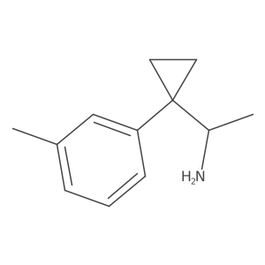 1-[1-(3-Methylphenyl)cyclopropyl]ethan-1-amine结构式