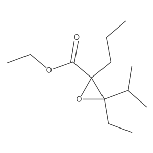 Ethyl 3-ethyl-3-(propan-2-yl)-2-propyloxirane-2-carboxylate结构式