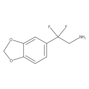 2-(1,3-Dioxaindan-5-yl)-2,2-difluoroethan-1-amine结构式