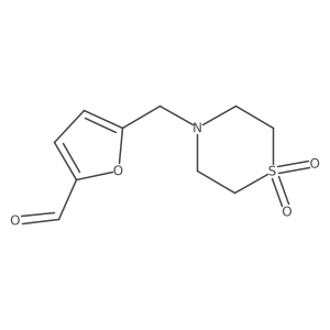 5-[(1,1-Dioxo-1lambda6-thiomorpholin-4-yl)methyl]furan-2-carbaldehyde结构式