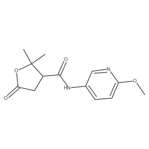N-(6-methoxypyridin-3-yl)-2,2-dimethyl-5-oxotetrahydrofuran-3-carboxamide Structure