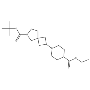 tert-Butyl 2-[4-(ethoxycarbonyl)piperidin-1-yl]-6-azaspiro[3.4]octane-6-carboxylate结构式