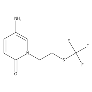 5-Amino-1-{2-[(trifluoromethyl)sulfanyl]ethyl}-1,2-dihydropyridin-2-one Structure