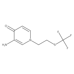 3-Amino-1-{2-[(trifluoromethyl)sulfanyl]ethyl}-1,4-dihydropyridin-4-one Structure