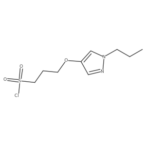 3-[(1-propyl-1H-pyrazol-4-yl)oxy]propane-1-sulfonyl chloride Structure
