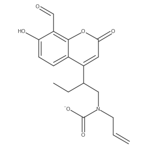 N-[2-(8-formyl-7-hydroxy-2-oxochromen-4-yl)butyl]-N-prop-2-enylcarbamate结构式