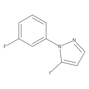 5-iodo-1-(3-fluorophenyl)-1H-pyrazol Structure