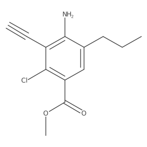 Methyl 4-amino-2-chloro-3-ethynyl-5-propylbenzoate Structure