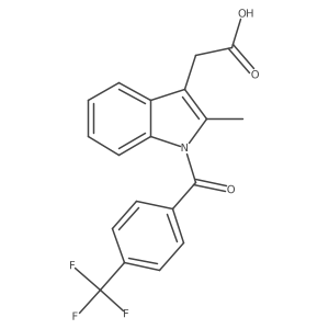 2-Methyl-1-[4-(trifluoromethyl)benzoyl]-1H-indole-3-acetic acid Structure