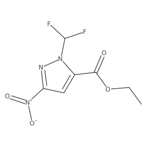 ethyl 1-(difluoromethyl)-3-nitro-1H-pyrazole-5-carboxylate Structure