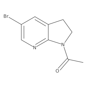 1-(5-Bromo-2,3-dihydropyrrolo[2,3-b]pyridin-1-yl)ethanone Structure