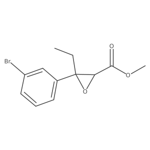 Methyl 3-(3-bromophenyl)-3-ethyloxirane-2-carboxylate结构式