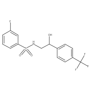 3-fluoro-N-(2-hydroxy-2-(4-(trifluoromethyl)phenyl)ethyl)benzenesulfonamide Structure
